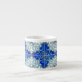 Tasse Expresso Conception 6 de tuile découpée par main peinte (Devant)