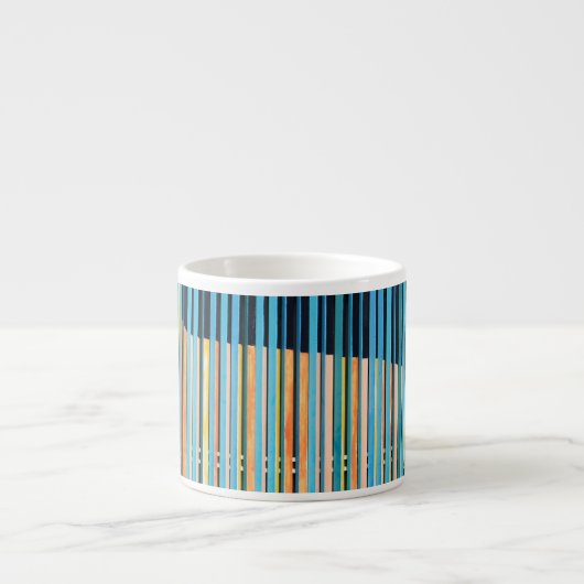 Tasse Expresso Conception à bande multicolore (Devant)