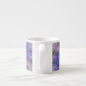 Tasse Expresso Conception Abstraite de fleurs pourpre et bleu den (Dos)
