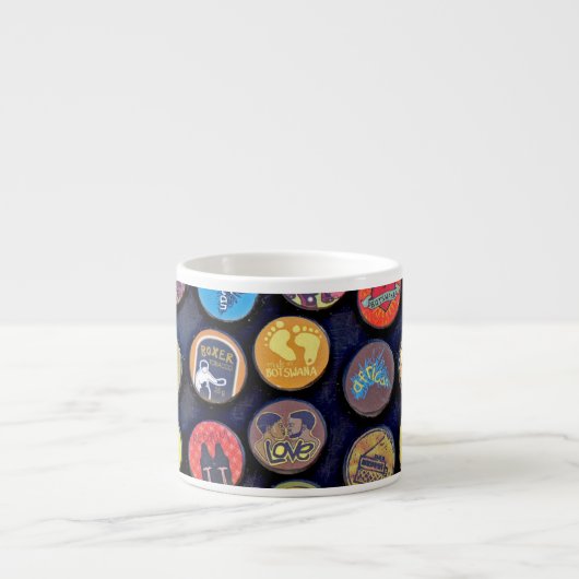 Tasse Expresso Conception de Casquette de bouteille Faux Multicol (Devant)