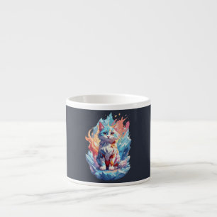 Tasse Expresso Conception de chat en cristal mignon Imaginaire