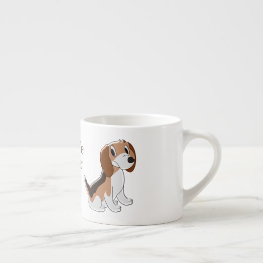 Tasse Expresso Conception de chien beagle (Droite)