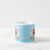 Tasse Expresso Conception de cœur romantique (Devant)