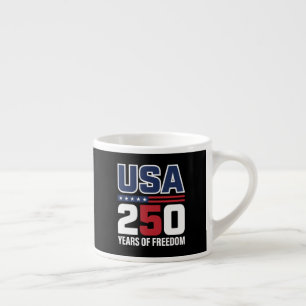 Tasse Expresso Conception de drapeau patriotique USA 250 ans de l