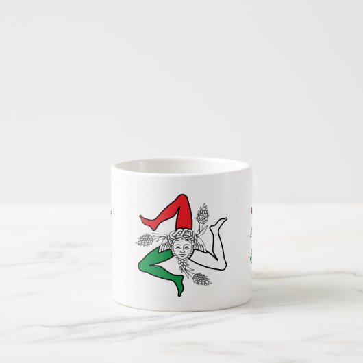 Tasse Expresso Conception de la Trinacrie méduse sicilienne (Devant)