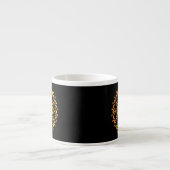 Tasse Expresso Conception de mandala unique doré-95747 (Devant)