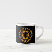 Tasse Expresso Conception de mandala unique doré-95747 (Droite)