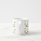 Tasse Expresso Conception de motif de feuilles de branche d'olive (Dos)