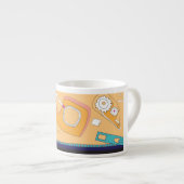 Tasse Expresso conception de papeterie orange (Devant droit)