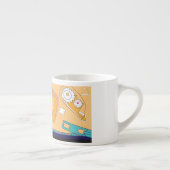 Tasse Expresso conception de papeterie orange (Droite)