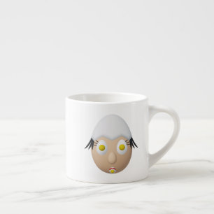 Tasse Expresso Conception de personnage d'œuf fantaisiste RG & RA
