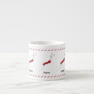 Tasse Expresso Conception de souvenir de carte avec drapeau japon