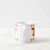 Tasse Expresso Conception de souvenir de drapeau de l'Espagne dan (Dos)