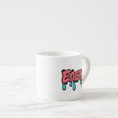 Tasse Expresso Conception de style graffiti avec texte goutte à g (Devant droit)