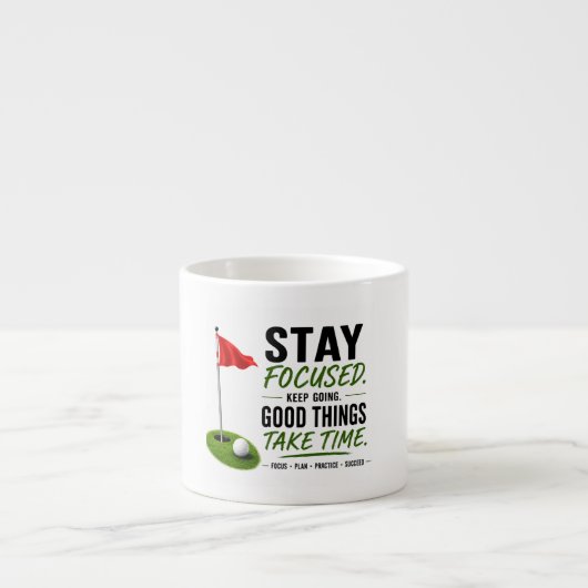 Tasse Expresso Conception de typographie de style de vie de golf (Devant)