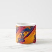 Tasse Expresso Conception graphique transparente - jaune rouge I (Devant)