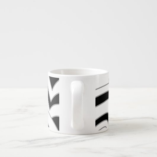 Tasse Expresso Conception monochrome d'art déco (Dos)