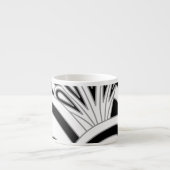 Tasse Expresso Conception monochrome d'art déco (Devant)