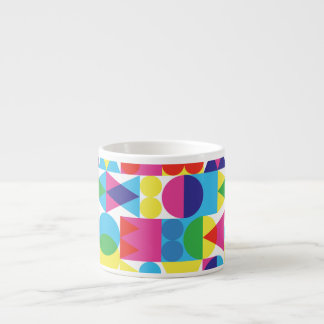 Tasse Expresso Conception motif géométrique Abstraite et colorée.