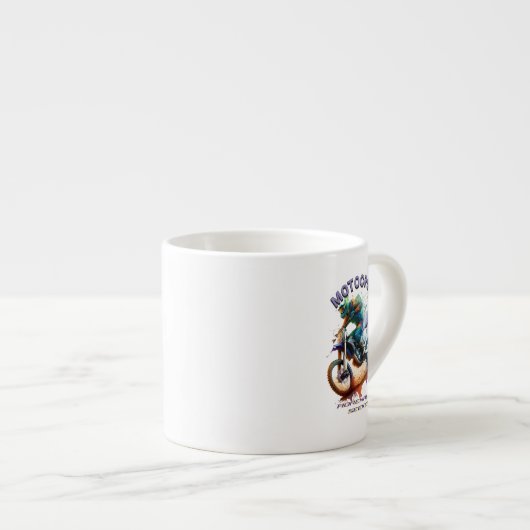 Tasse Expresso Conception "Motocross" (Devant droit)