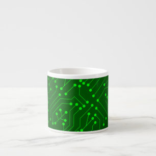 Tasse Expresso Conception verte fraîche de carte