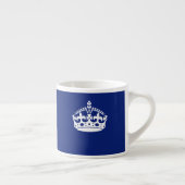 Tasse Expresso Conserver l'icône de la couronne calme sur le bleu (Droite)
