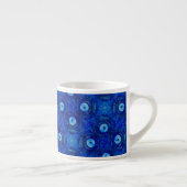 Tasse Expresso Cool, art numérique moderne de bleu mauvais oeil m (Droite)