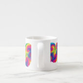 Tasse Expresso Cool Rainbow Tie Dye Motif (Dos)