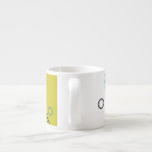 Tasse Expresso Cool, tendance, moderne, vert Memphis (Dos)