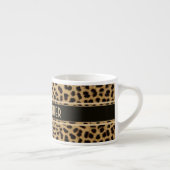 Tasse Expresso Copie de peau de tache de léopard personnalisée (Droite)