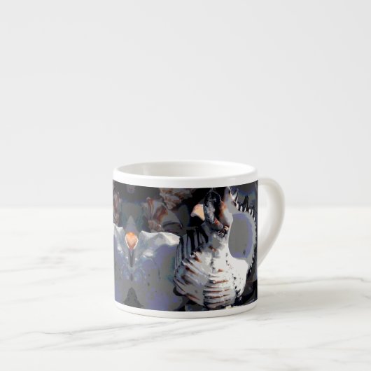 Tasse Expresso Coquillage rayé (Devant droit)