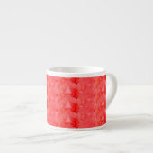 Tasse Expresso Coral Red Carnation - Design Floral moderne (Devant droit)