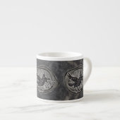 Tasse Expresso Corbeau Crow Rabe appelle KREUH ! (Devant droit)