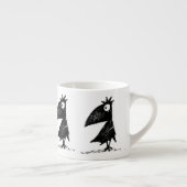 Tasse Expresso Corneilles noires drôles (Droite)