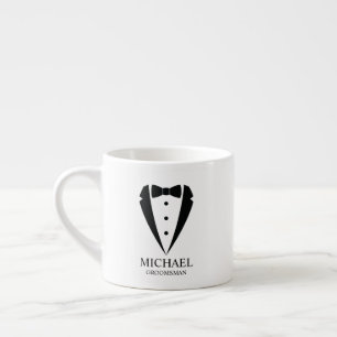 Tasse Expresso Costume de smoking noir personnalisé pour les garç