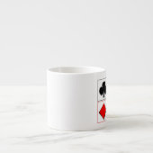 Tasse Expresso costumes de carte de jeu 3D (Devant)