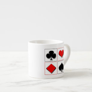 Tasse Expresso costumes de carte de jeu 3D