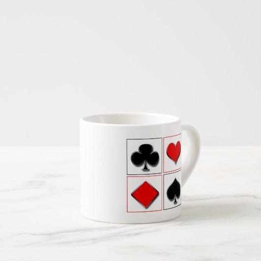 Tasse Expresso costumes de carte de jeu 3D (Devant droit)