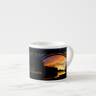 Tasse Expresso Coucher de soleil sur la côte d'Orange en Californ