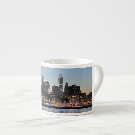 Tasse Expresso Coucher du soleil de Philly (Devant droit)