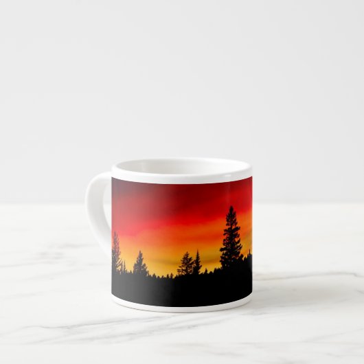 Tasse Expresso Coucher du soleil de Yellowstone (Devant gauche)