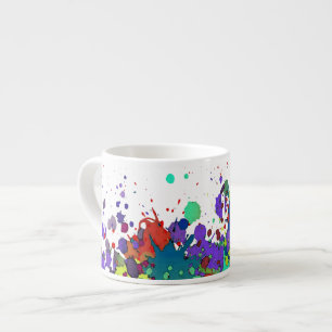 Tasse Expresso COULEUR FUNNY SPLASH I + votre backgr. & idées