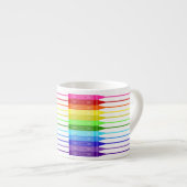 Tasse Expresso Couleur Mon monde Crayons arc-en-ciel (Devant droit)