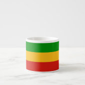Tasse Expresso COULEURS DE DRAPEAU RASTAFARI + vos idées (Devant)