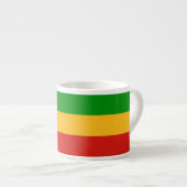 Tasse Expresso COULEURS DE DRAPEAU RASTAFARI + vos idées (Devant droit)
