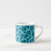 Tasse Expresso Couleurs Empreintes de léopard de bleu (Droite)