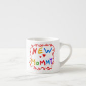 Tasse Expresso Couleurs primaires Texte Nouveaux cadeaux maman (Droite)