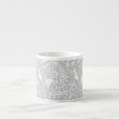 Tasse Expresso Coupe Botanique d'Espresso Gris Argent Floral (Devant)