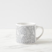 Tasse Expresso Coupe Botanique d'Espresso Gris Argent Floral (Droite)