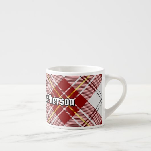 Tasse Expresso Coupe Clan MacPherson de robe rouge Tartan Espress (Droite)